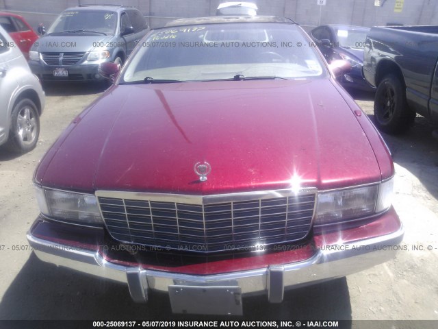 1G6DW52P3TR709788 - 1996 CADILLAC FLEETWOOD BROUGHAM RED photo 6