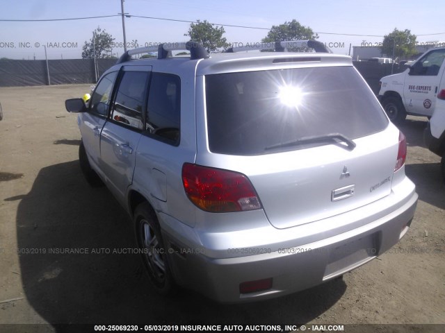 JA4LX31G23U094931 - 2003 MITSUBISHI OUTLANDER LS SILVER photo 3