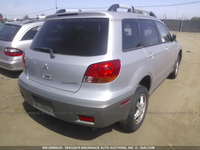 JA4LX31G23U094931 - 2003 MITSUBISHI OUTLANDER LS SILVER photo 4