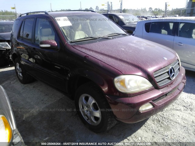 4JGAB54E23A377764 - 2003 MERCEDES-BENZ ML 320 RED photo 1