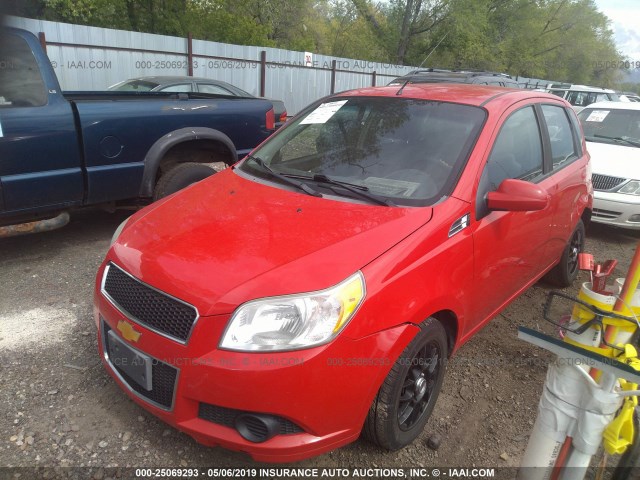 KL1TD6DE0BB125234 - 2011 CHEVROLET AVEO LS/LT RED photo 2