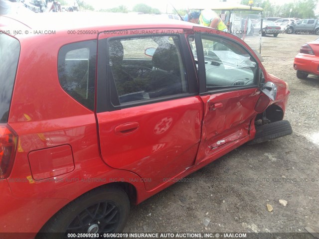 KL1TD6DE0BB125234 - 2011 CHEVROLET AVEO LS/LT RED photo 4