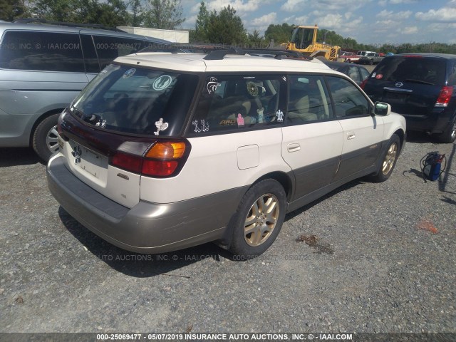 4S3BH686226618904 - 2002 SUBARU LEGACY OUTBACK LIMITED WHITE photo 4