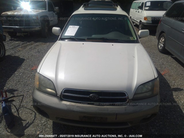 4S3BH686226618904 - 2002 SUBARU LEGACY OUTBACK LIMITED WHITE photo 6