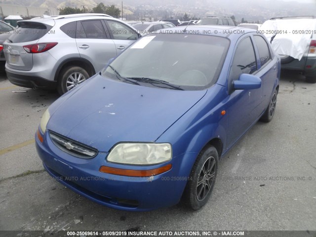 KL1TJ52674B251950 - 2004 CHEVROLET AVEO LS BLUE photo 2