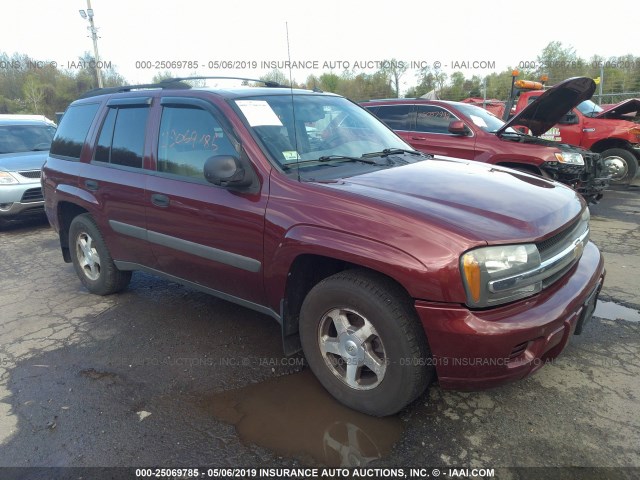 1GNDT13S752173769 - 2005 CHEVROLET TRAILBLAZER LS/LT RED photo 1