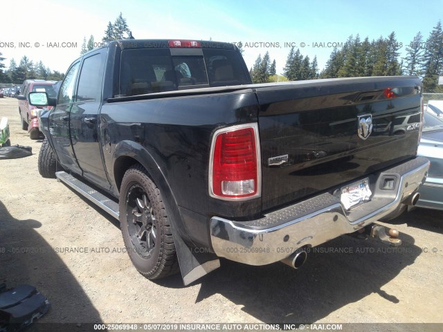 1C6RR7NT8DS504287 - 2013 RAM 1500 LARAMIE BLACK photo 3