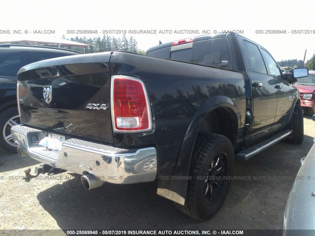 1C6RR7NT8DS504287 - 2013 RAM 1500 LARAMIE BLACK photo 4