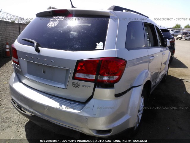 3C4PDDBG2ET112961 - 2014 DODGE JOURNEY SXT SILVER photo 4