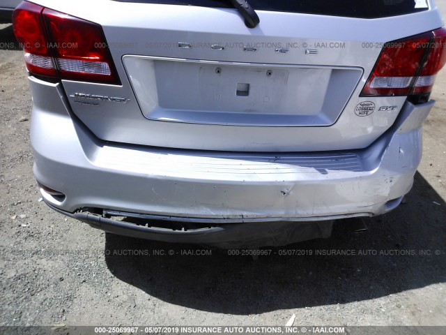 3C4PDDBG2ET112961 - 2014 DODGE JOURNEY SXT SILVER photo 6