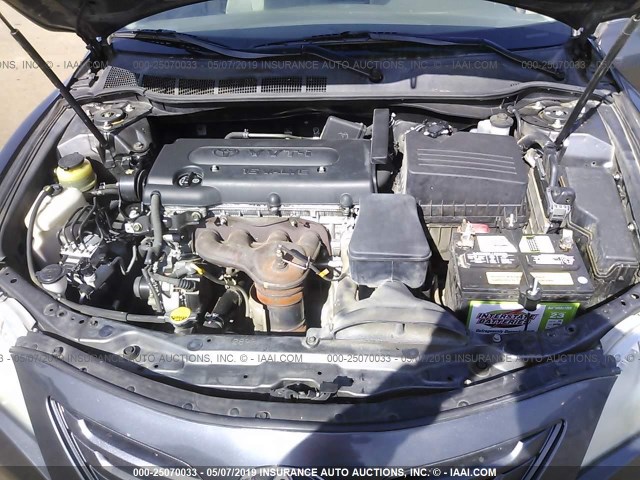 4T4BE46K58R029834 - 2008 TOYOTA CAMRY CE/LE/XLE/SE GRAY photo 10