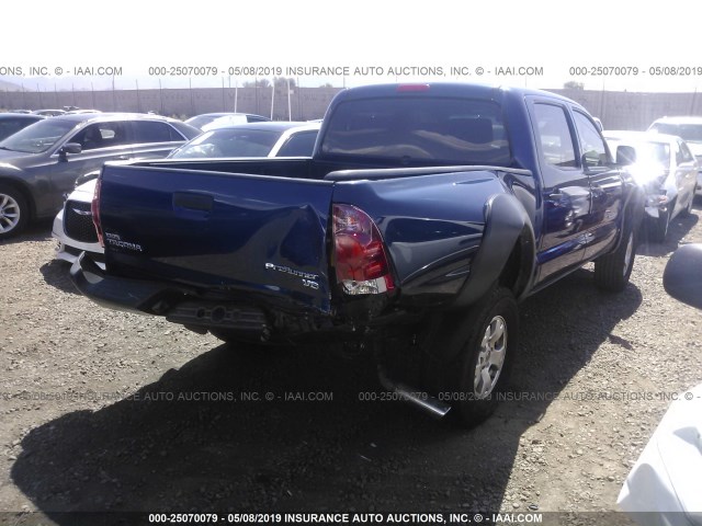 3TMJU62N08M061538 - 2008 TOYOTA TACOMA DOUBLE CAB PRERUNNER BLUE photo 4