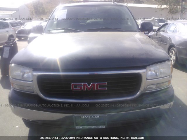 1GKEC13T66R122119 - 2006 GMC YUKON BLACK photo 6