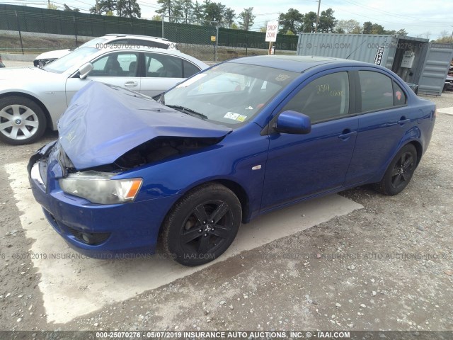 JA3AU26U38U016887 - 2008 MITSUBISHI LANCER ES BLUE photo 2