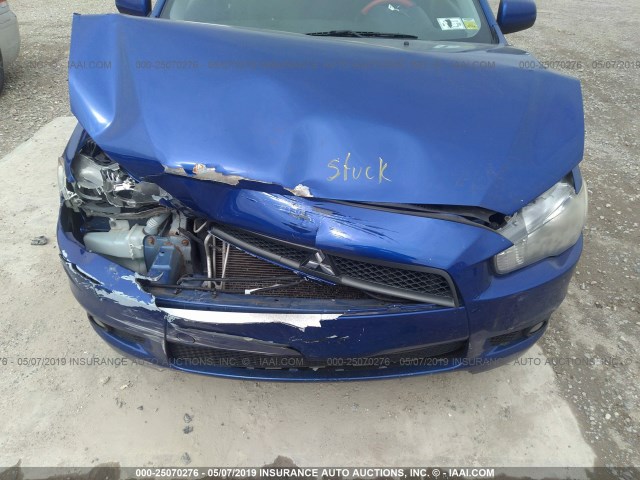 JA3AU26U38U016887 - 2008 MITSUBISHI LANCER ES BLUE photo 6