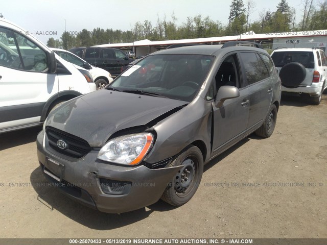 KNAFG528597269179 - 2009 KIA RONDO LX/EX BEIGE photo 2