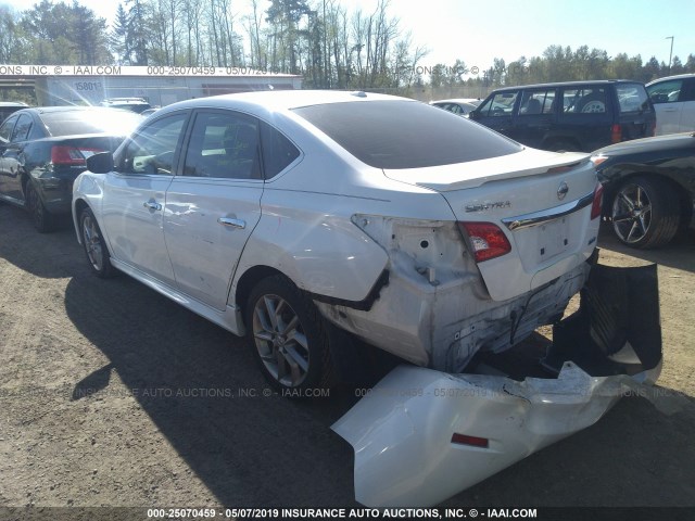 3N1AB7AP3DL679647 - 2013 NISSAN SENTRA S/SV/SR/SL WHITE photo 3