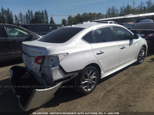 3N1AB7AP3DL679647 - 2013 NISSAN SENTRA S/SV/SR/SL WHITE photo 4