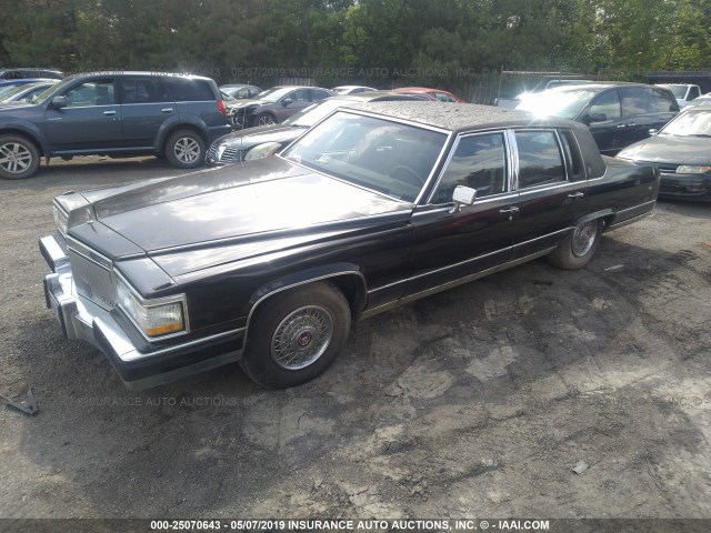 1G6DW54Y5LR730552 - 1990 CADILLAC BROUGHAM BLACK photo 2