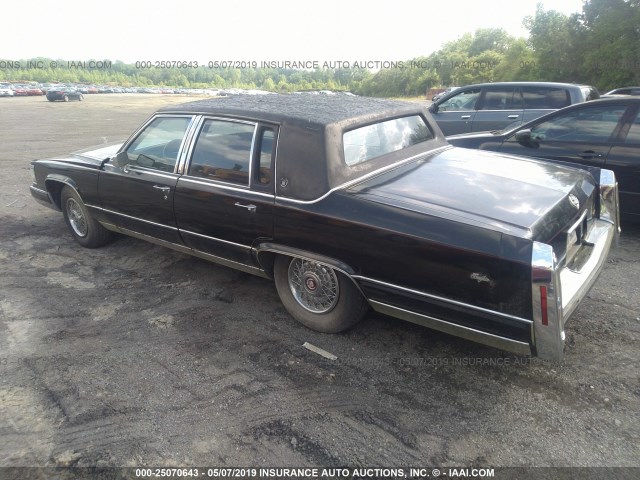 1G6DW54Y5LR730552 - 1990 CADILLAC BROUGHAM BLACK photo 3