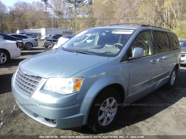 2A8HR54X49R603218 - 2009 CHRYSLER TOWN & COUNTRY TOURING Light Blue photo 2