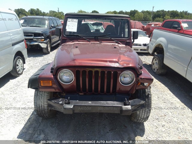 1J4FA29P02P732684 - 2002 JEEP WRANGLER / TJ SE MAROON photo 6