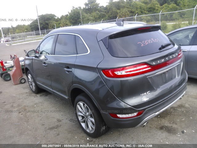 5LMCJ2C91KUL22764 - 2019 LINCOLN MKC SELECT GRAY photo 3