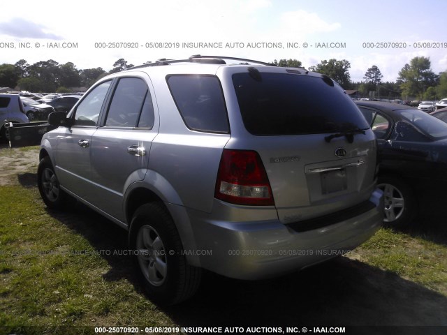 KNDJD733265521739 - 2006 KIA SORENTO EX/LX SILVER photo 3