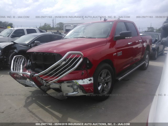 3C6RR7LT5HG793239 - 2017 RAM 1500 SLT RED photo 2