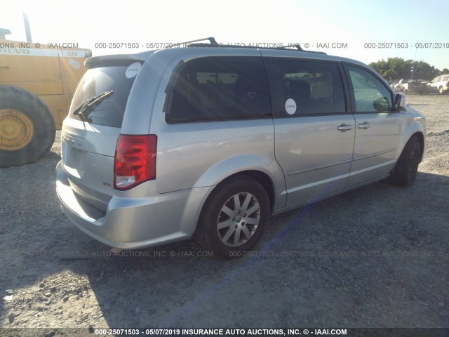 2C4RDGCG0CR284513 - 2012 DODGE GRAND CARAVAN SXT SILVER photo 4