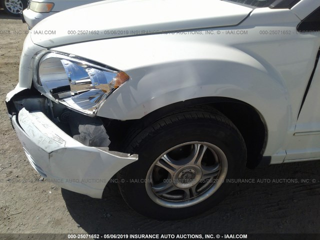 1B3HB28B08D646031 - 2008 DODGE CALIBER WHITE photo 6