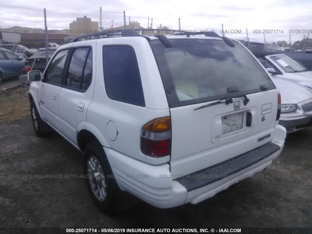 4S6CK58W814403377 - 2001 HONDA PASSPORT EX/LX WHITE photo 3