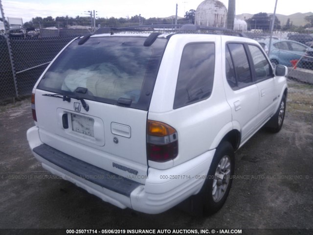 4S6CK58W814403377 - 2001 HONDA PASSPORT EX/LX WHITE photo 4