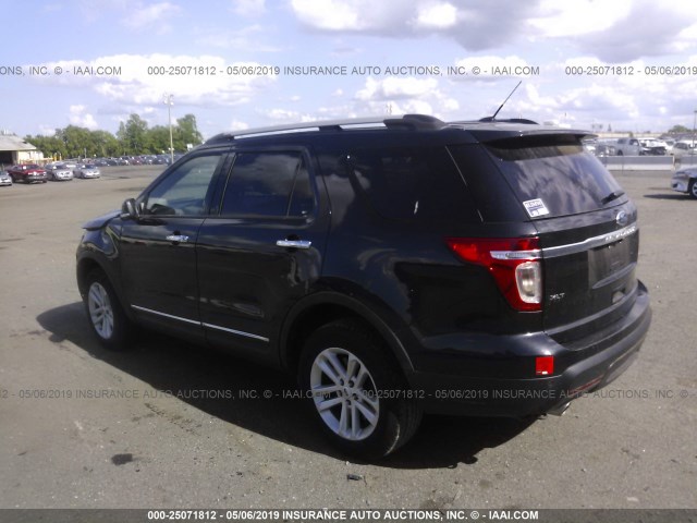 1FM5K8D87FGC14087 - 2015 FORD EXPLORER XLT BLACK photo 3