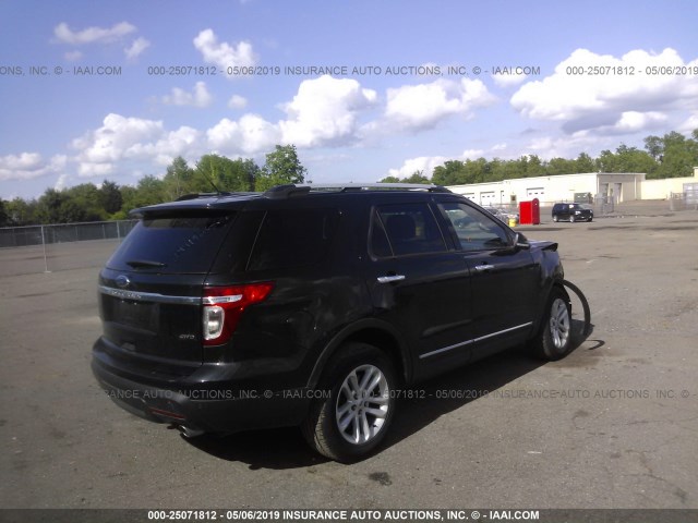 1FM5K8D87FGC14087 - 2015 FORD EXPLORER XLT BLACK photo 4