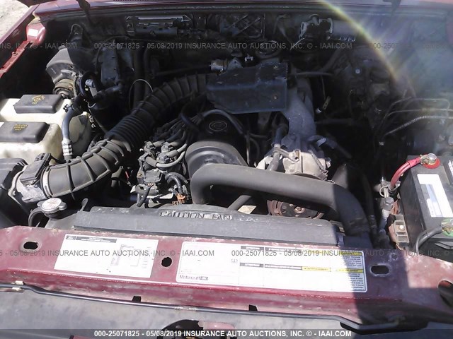 1FTYR10C71TA24420 - 2001 FORD RANGER RED photo 10