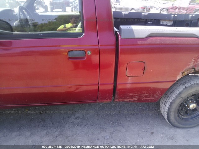 1FTYR10C71TA24420 - 2001 FORD RANGER RED photo 6