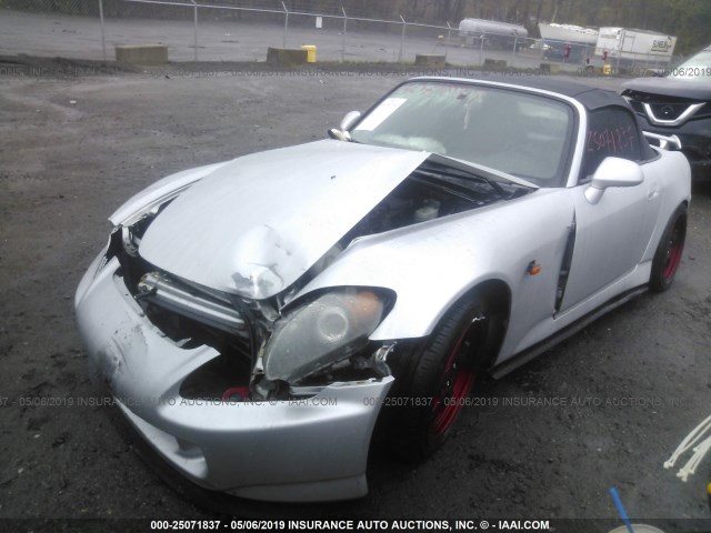 JHMAP21485S002344 - 2005 HONDA S2000 SILVER photo 2