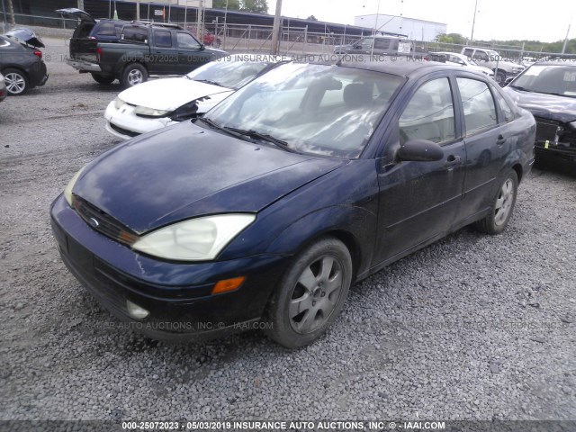 1FAFP38391W173560 - 2001 FORD FOCUS ZTS BLUE photo 2