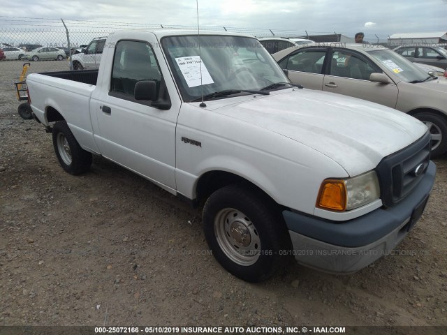 1FTYR10D05PA14755 - 2005 FORD RANGER WHITE photo 1