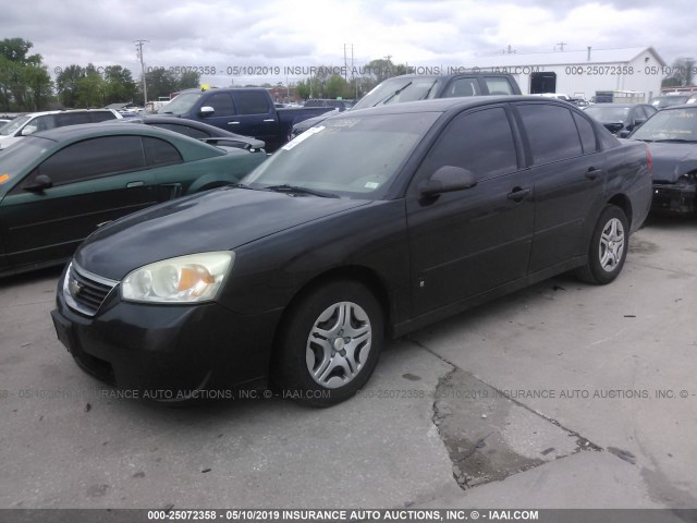 1G1ZS58F47F301930 - 2007 CHEVROLET MALIBU LS BLACK photo 2