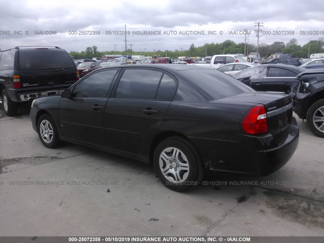 1G1ZS58F47F301930 - 2007 CHEVROLET MALIBU LS BLACK photo 3