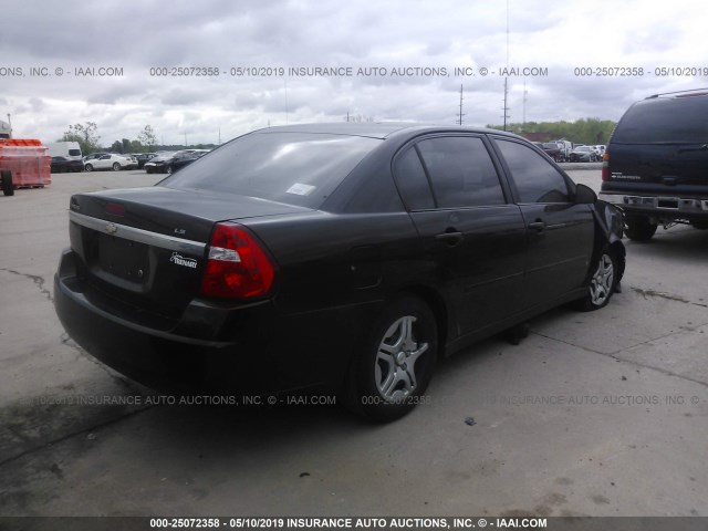 1G1ZS58F47F301930 - 2007 CHEVROLET MALIBU LS BLACK photo 4