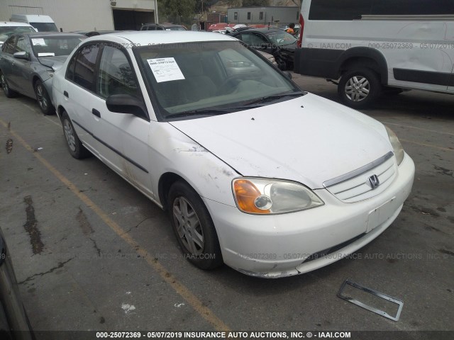 2HGES16262H512862 - 2002 HONDA CIVIC DX WHITE photo 1