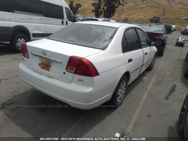 2HGES16262H512862 - 2002 HONDA CIVIC DX WHITE photo 4