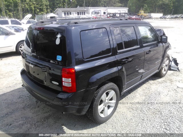 1C4NJRFB5ED845670 - 2014 JEEP PATRIOT LATITUDE BLACK photo 4