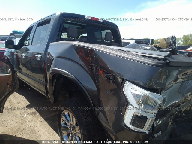 1FTEW1EG2JFC63217 - 2018 FORD F150 SUPERCREW GRAY photo 3