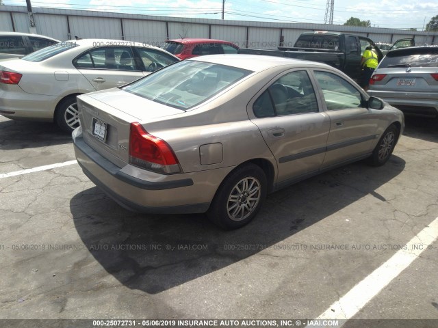 YV1RS61T932274524 - 2003 VOLVO S60 GOLD photo 4