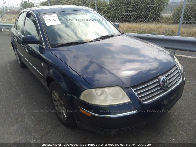 WVWPD63B72P126787 - 2002 VOLKSWAGEN PASSAT GLS BLUE photo 1