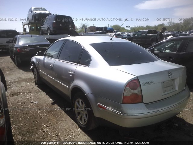 WVWPD63B74P109278 - 2004 VOLKSWAGEN PASSAT GLS SILVER photo 3